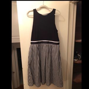 Black/white Gingham A-line Dress